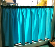 Scheibengardine Türkis 145 x 60cm hoch  Gardine Sichtschutz  Scheibengardinen