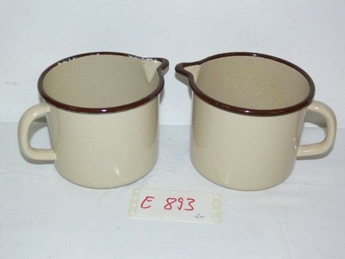 Alte emaille milchtöpfe - emaille,