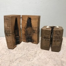 2er Set Flaschenformen Coca Cola? Holzform Glasblasen vintage antik alt Handwerk