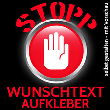 Wunschtext Aufkleber selbst gestalten Schriftzug Zahl individuell 1 x 1cm