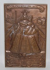 Relief, Bronze, Mutter Gottes von Kevelaer, Madonna, Maria mit Jesus, Plakette