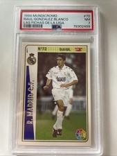 Mundicromo 1994 Raul Gonzalez Rookie PSA 7 Real Madrid Schalke 
