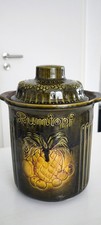 Rum Topf Deckel Frucht Vorrat Gefäß Germany Keramik Ton Deko Vintage + Geschenk