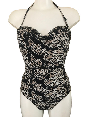 Resort animal print badeanzug - print,