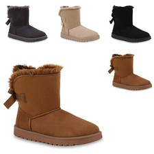 Damen Stiefeletten Schlupfstiefel Warm Gefütterte Winter Boots 824965 Trendy Neu