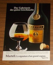 Seltene Werbung MARTELL Cognac - Das Geheimnis des guten Geschmacks 1981