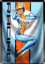 GULF  Pin Up Flagge Fahne