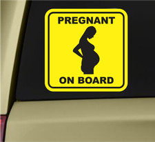 Pregnant On Board Vinyl Decal