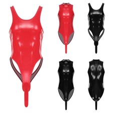 Herren bodysuit wetlook pvc - de,
