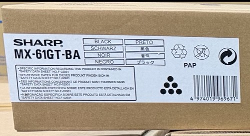 Sharp toner 61gt black - sharp, mx-61gt-ba