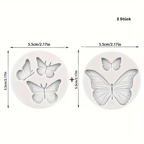 Silikonform schmetterling set - schmetterling,