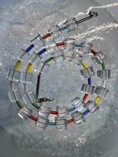Unikat: Glasperlenkette "Würfel" Handarbeit 