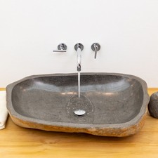 Flussstein Aufsatzwaschbecken