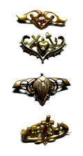 Antik jugendstil brosche - antik,