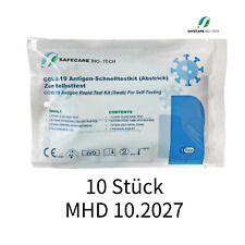 10×SAFECARE MHD 10/2027 Corona, Antigen Laien Schnelltest Selbsttests 1er