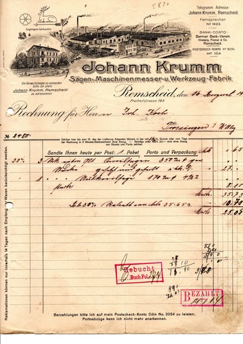 Faktura johann krumm - faktura,