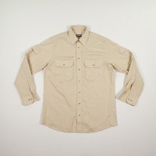 Klepper Herren Hemd Gr. 38 8 Beige Outdoor Safari Langarm Baumwolle Brusttasche