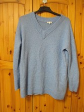 Opus; Pulli; Langarm; hell- blau; Gr.: 42; Damen; mit V - Ausschnitt