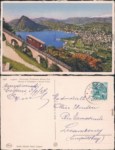 Ansichtskarte lugano - ansichtskarte,