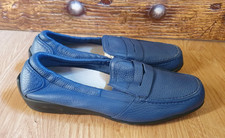 Mokassin, Hirschleder, blau