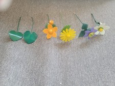 Je 1 neue Ersatzblume Erzgebirge für Blumenkinder, z.B. WEHA, Straco,  W.u.K.