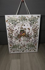 Christian Dior Tüte Aus Festem Papier Weiß mit Muster Designer Sammlerstück