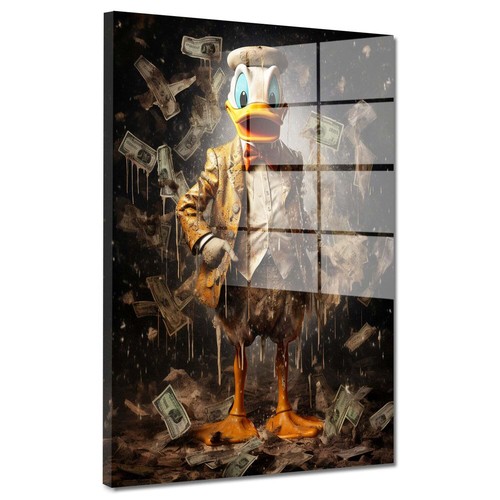 Comic duck money - duck, cash