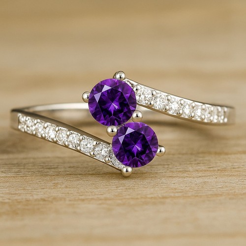 Amethyst mit diamant 925 - amethyst,