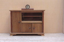Alter Wohnzimmerschrank 50er Jahre Buffet mit Uhr Puppenhaus Puppenstube Holz