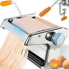 Nudelmaschine aus Edelstahl Pastamaker Pastamaschine Nudel Teig Pasta Retoo