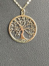 Halskette  585  Gelbgold  50 cm +  Anhänger Lebensbaum    Neu und  ungetragen !!