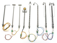 8x Viessmann Gittermastleuchten  125-140 mm hoch, Spur H0 - ZYAI/6731