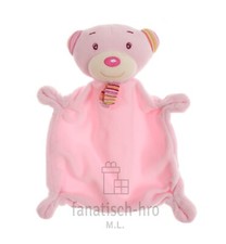 Paradise Toys Schmusetuch Teddy Bär rosa Kuscheltuch Schnuffeltuch Teddybär