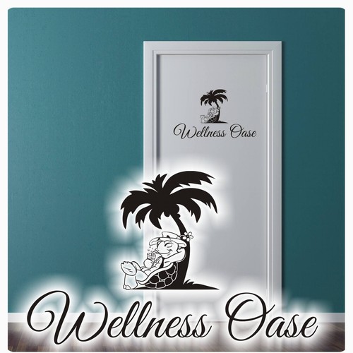 Tür aufkleber wellness oase - aufkleber,