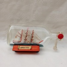 Vintage Buddelschiff Antike 20 cm Flaschenschiff  Gorch Fock  