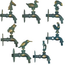 Nostalgie Auslaufventil 1/2 Zoll Wasserhahn Messing patiniert schwere Ausführung