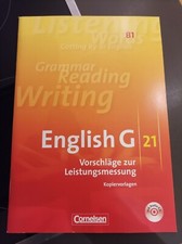 Cornelsen English G21  - B1 Vorschläge zur Leistungsmessung- Klassenarbeiten