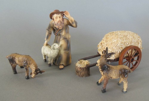 Hirte schauend mit - schaf,, 2