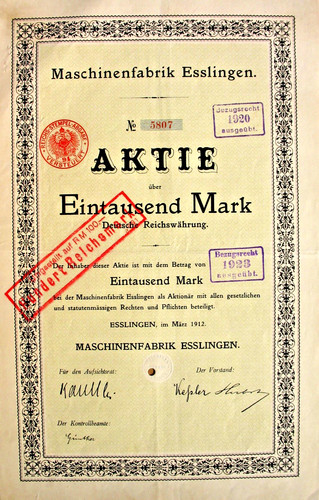 Maschinenfabrik esslingen - esslingen, ag
