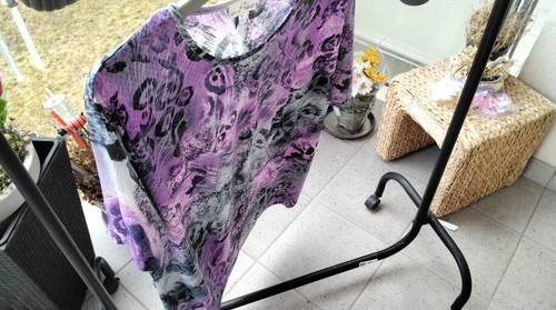 Qvc print shirt xl - print, shirt,xl