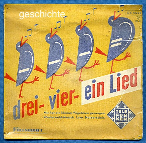 Schallplatte drei vier ein - schallplatte,, drei-vier-ein