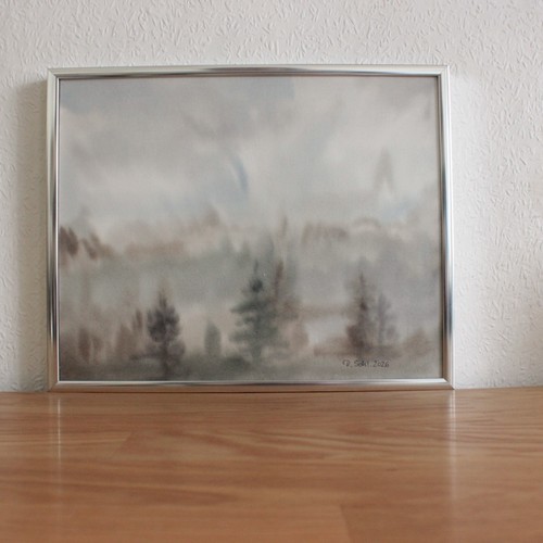 Original aquarell bild - original,