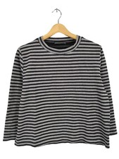 DRYKORN FOR BEAUTIFUL PEOPLE Strickshirt Damen Shirt Gr. DE 40 hellgrau-schwarz