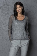 Leichter grauer mohairpullover - leichter,