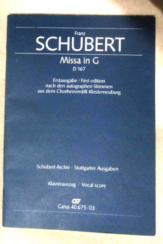 Notenheft schubert missa in - schubert,,