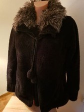 Jacke Schwarz Bommeln, kuschelig und mollig wärmend