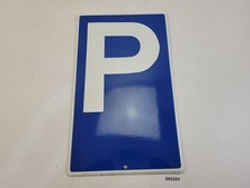 Schild emaille parken - schild, p