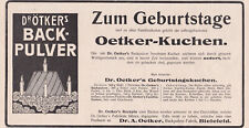 Dr. Oetker Werbung / Reklame 1910  Dr. A. Oetker -Fabrik - Bielefeld
