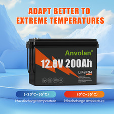 Lithium Batterie 12V 200Ah LiFePO4 Akku BMS 15000+ Zyklen Wohnmobil Solaranlage