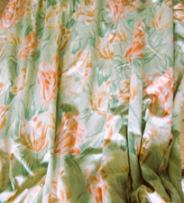 Gardine Seitenschal/Vorhang "Tulpen" - doppelt genäht, Br:130x Lä:290cm